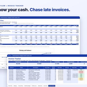 Small Business Budget Spreadsheet, Profit and Loss Tracker, Excel Google Sheets, Income Expense Tracker, Budget vs Actual, Cash Flow Sheet image 6