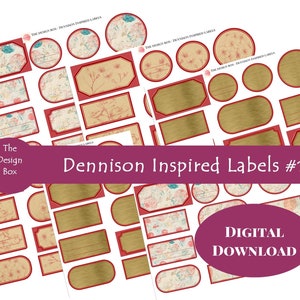 Dennison Inspired Digital Labels,#1, Blank Labels, Dennison Style, Vintage Style blank labels, Plain labels, Shabby chic labels,