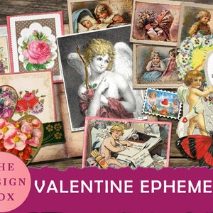 Valentine Ephemera Pack, Valentinstag druckbare, Valentine Ephemera, Junk Journal, Valentinstag, Tag, Valentinstag, Karte, Liebe, Herz, Herz Digital