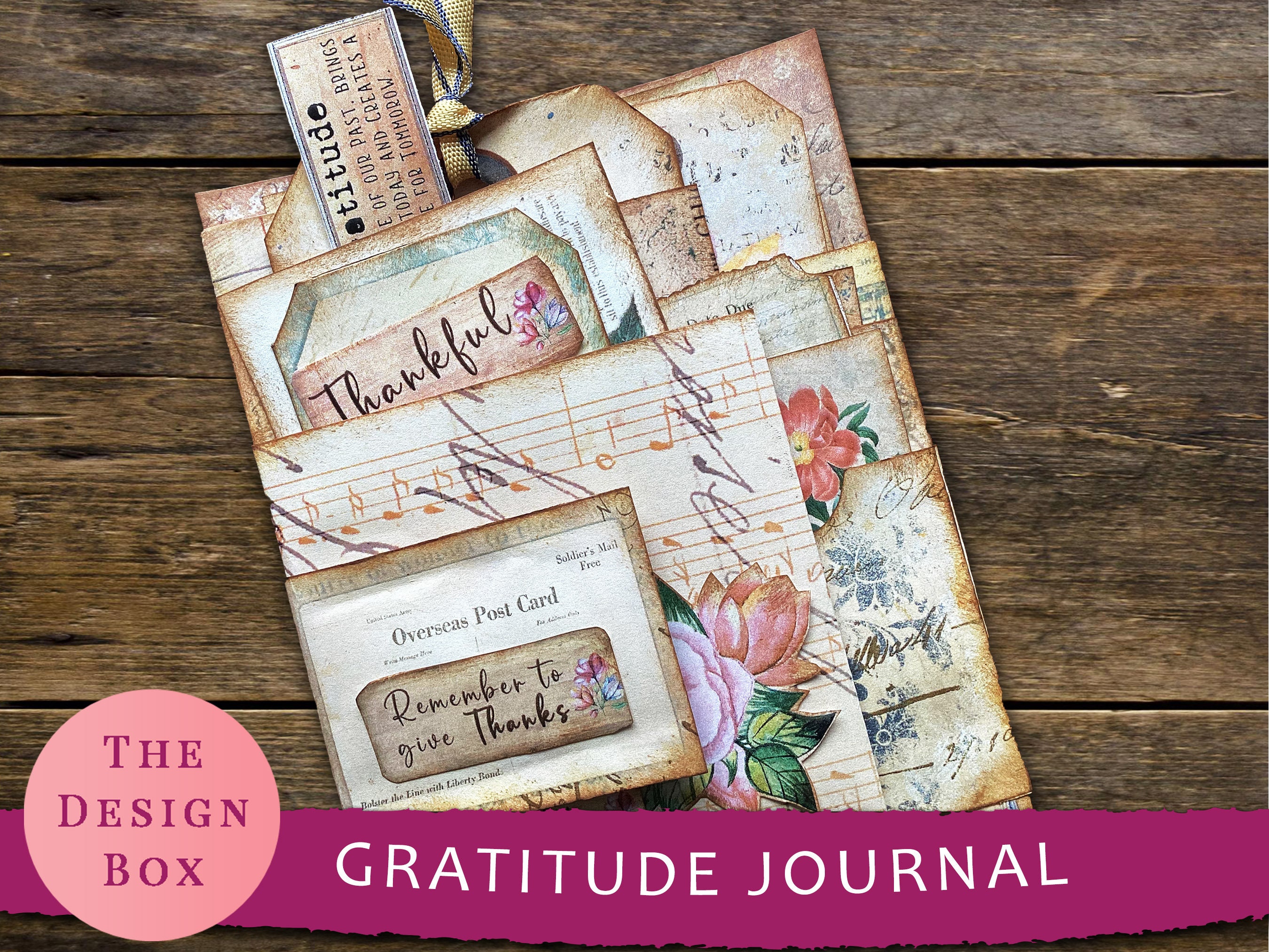 Gratitude Journal, Digital Junk Journal Kit, Junk Journaling Kit, Junk ...