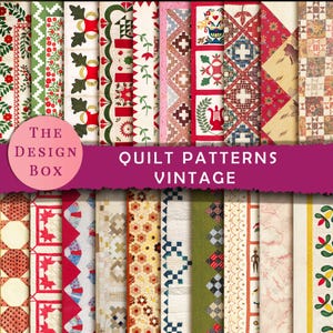 Quilt Patterns Vintage, Printable Papers, Junk Journal, Quilt Collages, Vintage Patchwork, Quilt Ephemera, Quilt Journal, Quilt Background
