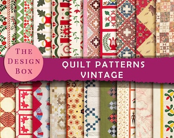 Quilt Patterns Vintage, Printable Papers, Junk Journal, Quilt Collages, Vintage Patchwork, Quilt Ephemera, Quilt Journal, Quilt Background