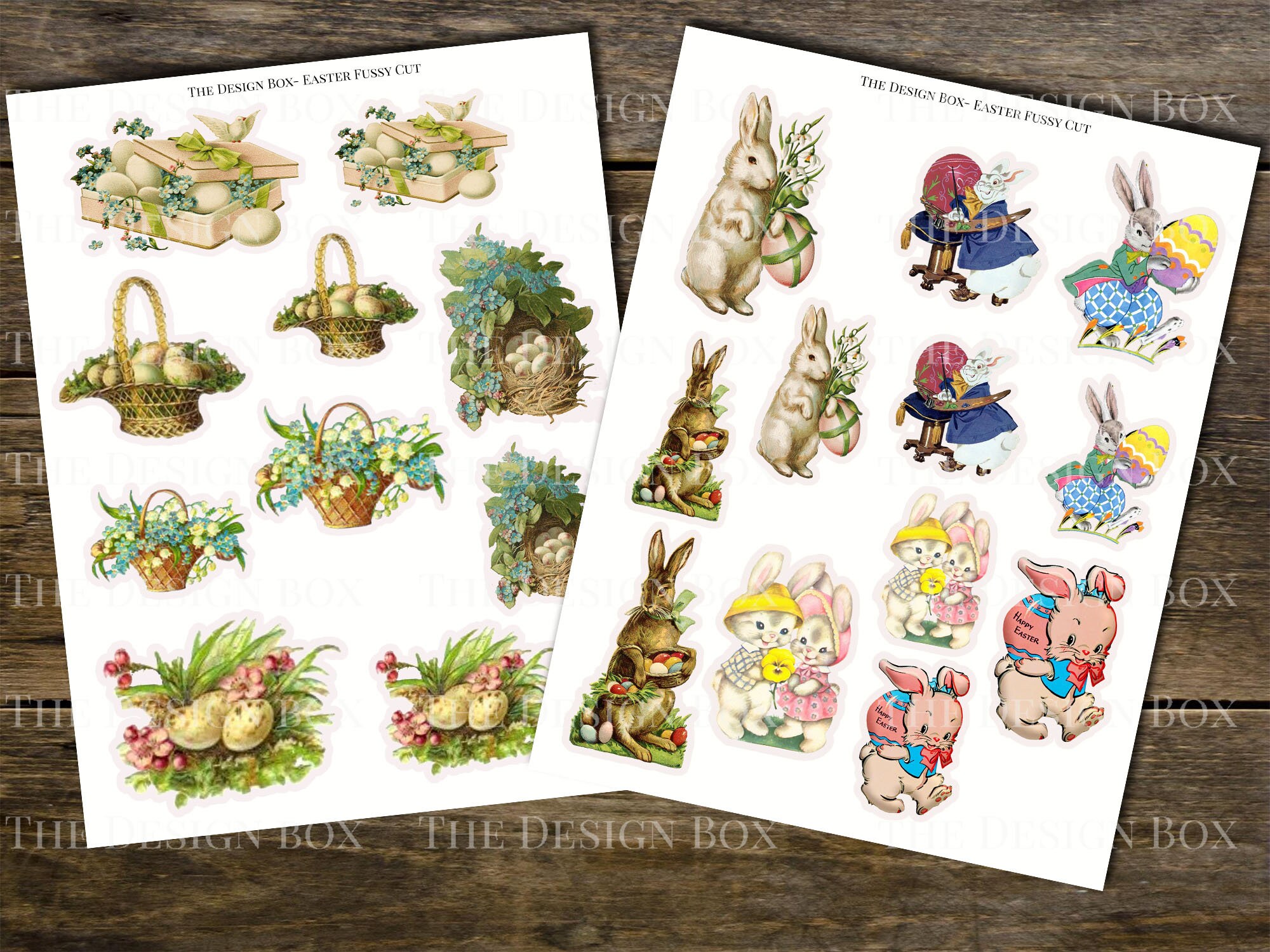 Easter, Fussy Cut, Easter Printables, Vintage Easter, Easter Bunny ...