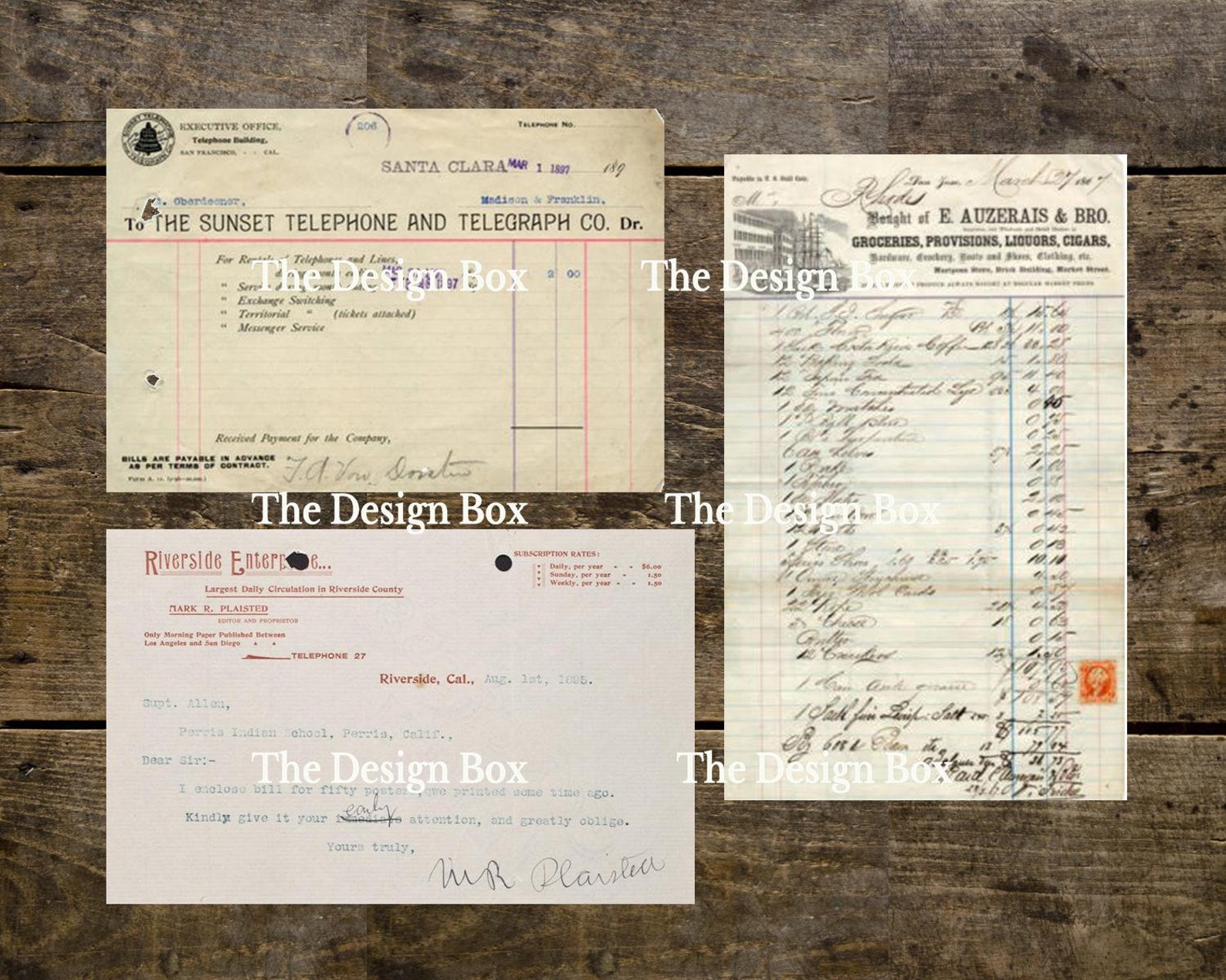 vintage 1800s invoices printable receipts old handwritten etsy