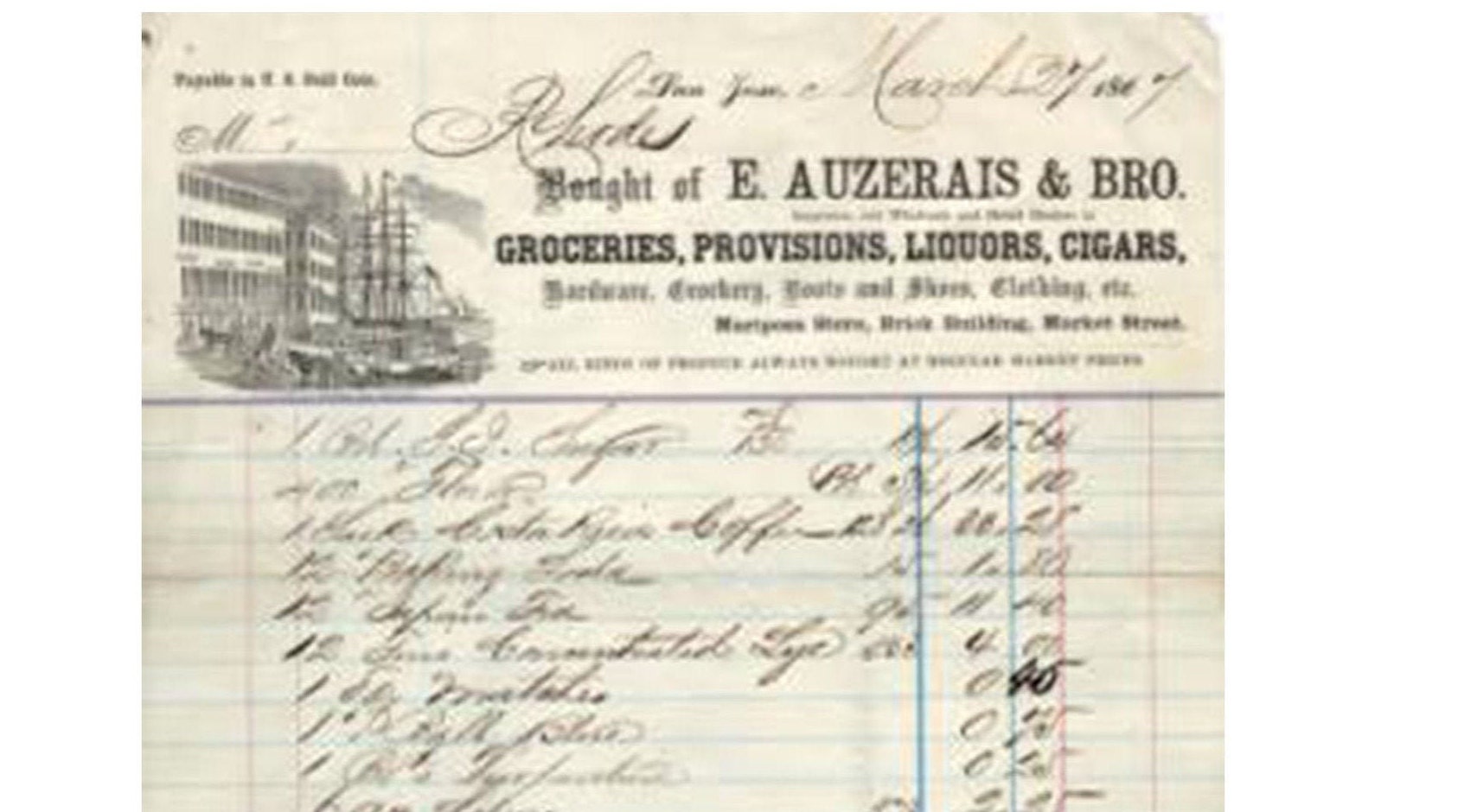 vintage 1800s invoices printable receipts old handwritten etsy