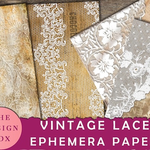 Lace, Junk Journal Printable, Digital Lace Collage, Junk Journal, Vintage Lace Printable, Lace Embellishment, Lace Digital, Old Lace, Lace