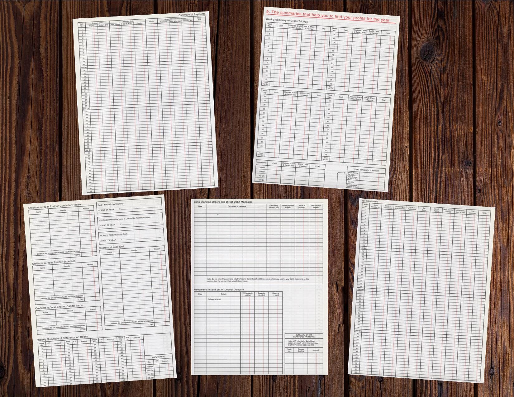 9 Accounts Ledger Printable Pages, Digital Download, Junk Journal ...