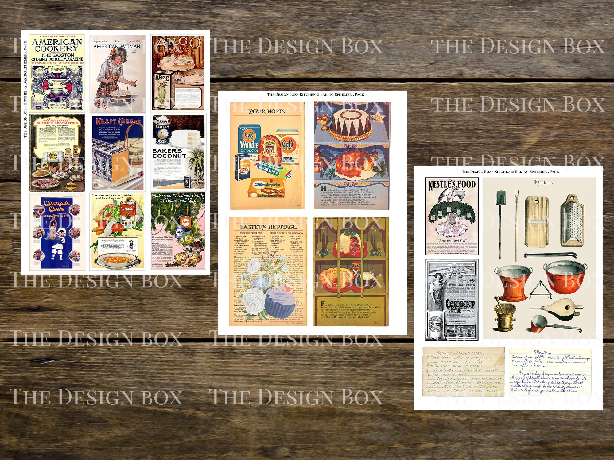 Kitchen & Baking Ephemera Pack Printable Vintage Cooking - Etsy