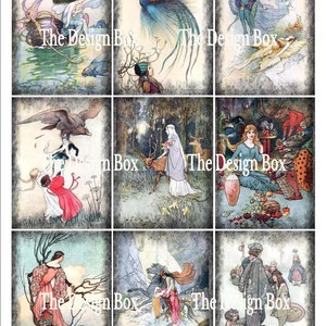 Pu&ograve; includere: Nove illustrazioni vintage con fate, creature mitiche e scene fantastiche. Le illustrazioni sono in stile fantasioso con dettagli delicati e colori tenui.
