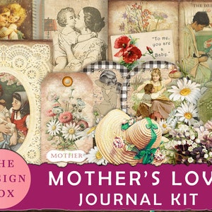 Mutter Liebe Journal Kit, Muttertag, druckbares Journal, Muttertag Junk Journal, Mutter Journal, Vintage Mama, Junk Journal, Mutter