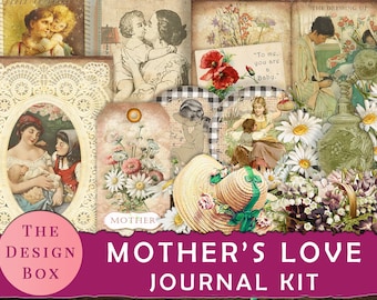 Kit de carnets amour des mères, fête des mères, journal imprimable, journal indésirable fête des mères, journal des mères, maman vintage, journal indésirable, mère