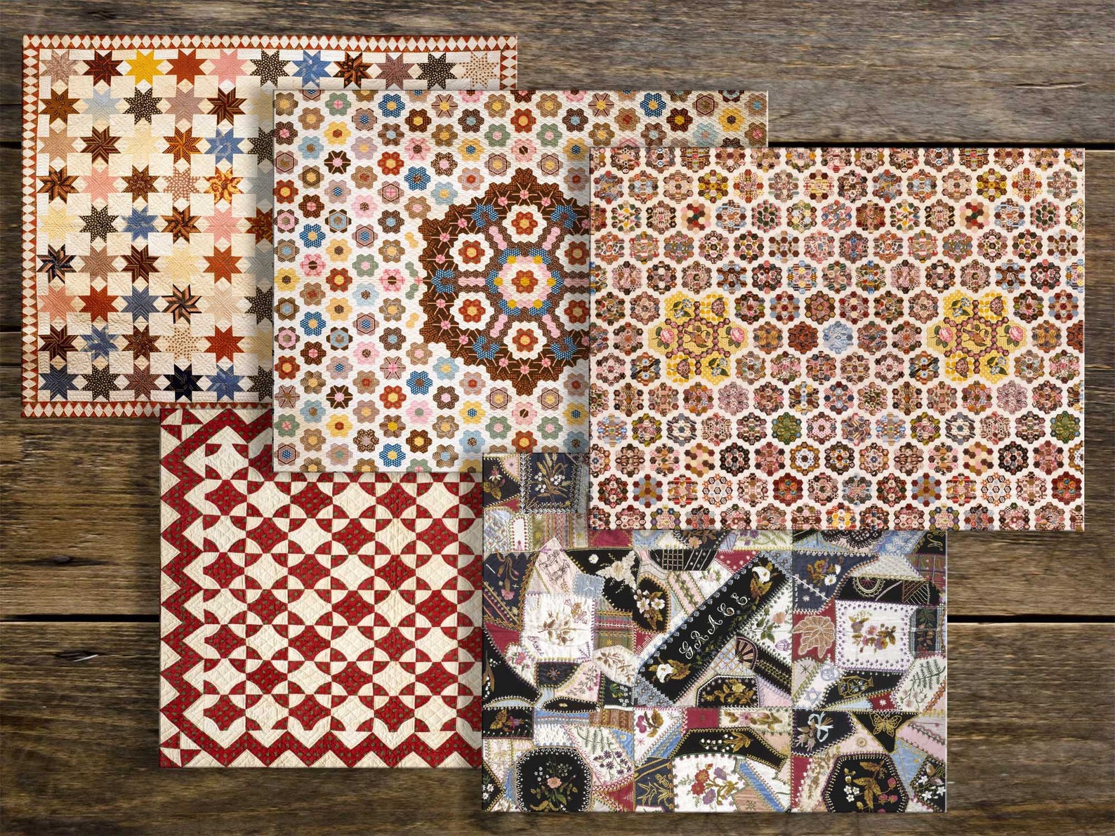 Vintage Quilt Patterns, Printable Papers, Junk Journal, Quilt Collage ...
