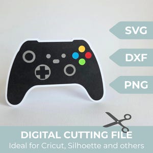 Gaming Controller Card SVG ,Gamer Birthday Card Cut File, Cricut Joy, Explore, Maker, Video Game SVG for Boys, Teens, Men Instant Download
