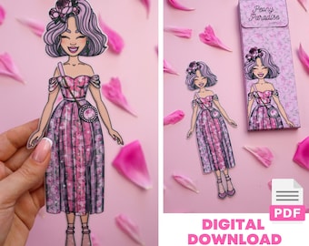 Printable Paper Dolls Dress up Kit Floral Daisy Outfits -  Portugal