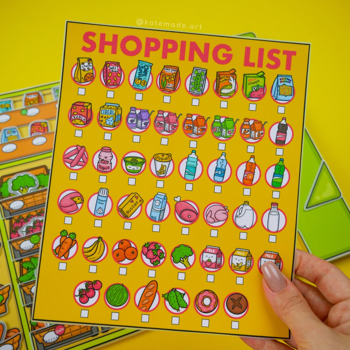 Printable Grocery Shop for Kids Busy Book Quiet Books - Etsy