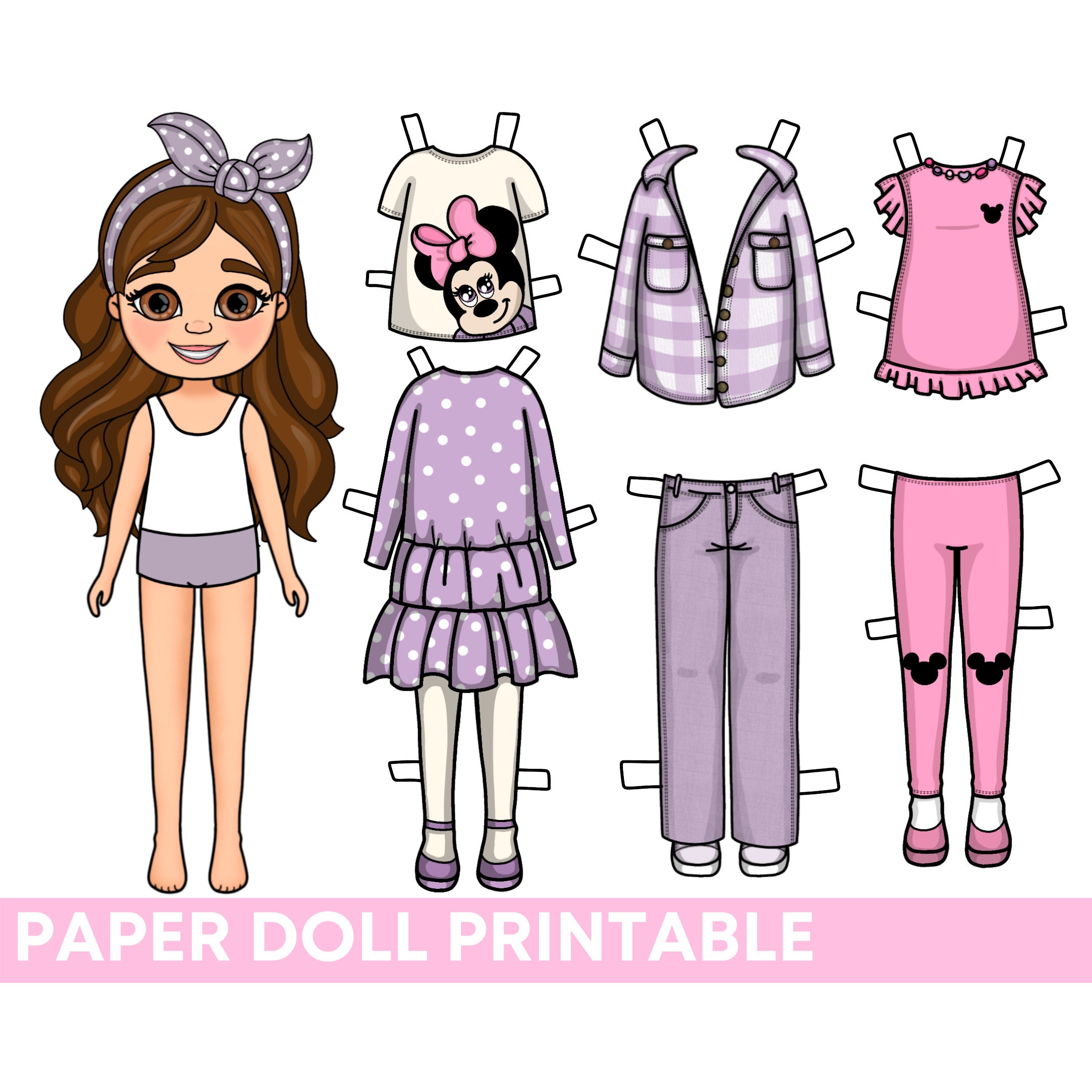 Buy Cute Pink Clothes for Paper Dolls Printable DIY Activities for Kids  Online in India 