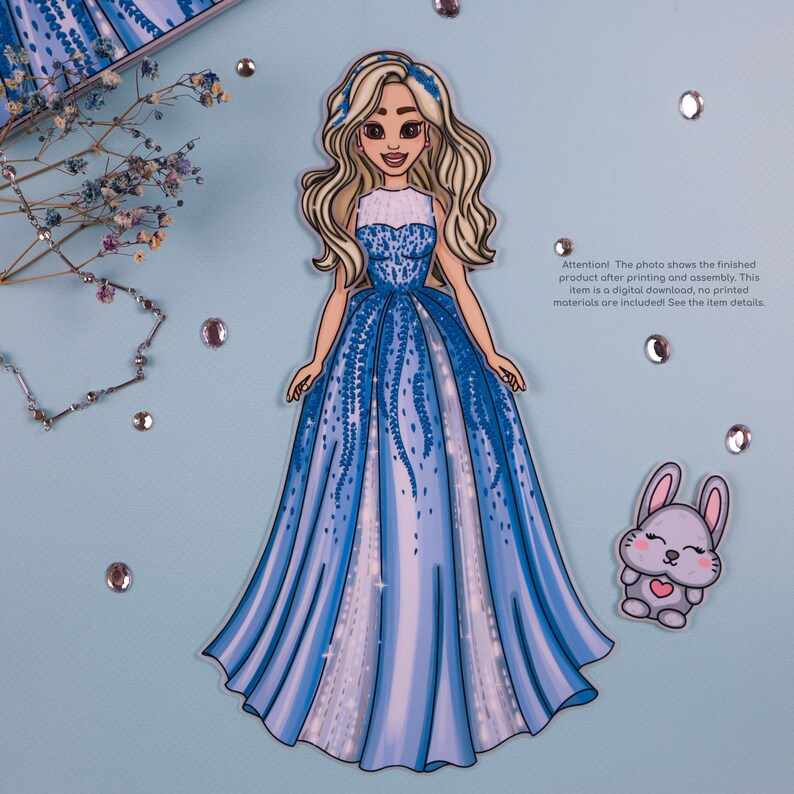 Printable Paper Dolls Princess Dress up Kit Preschool Games Etsy