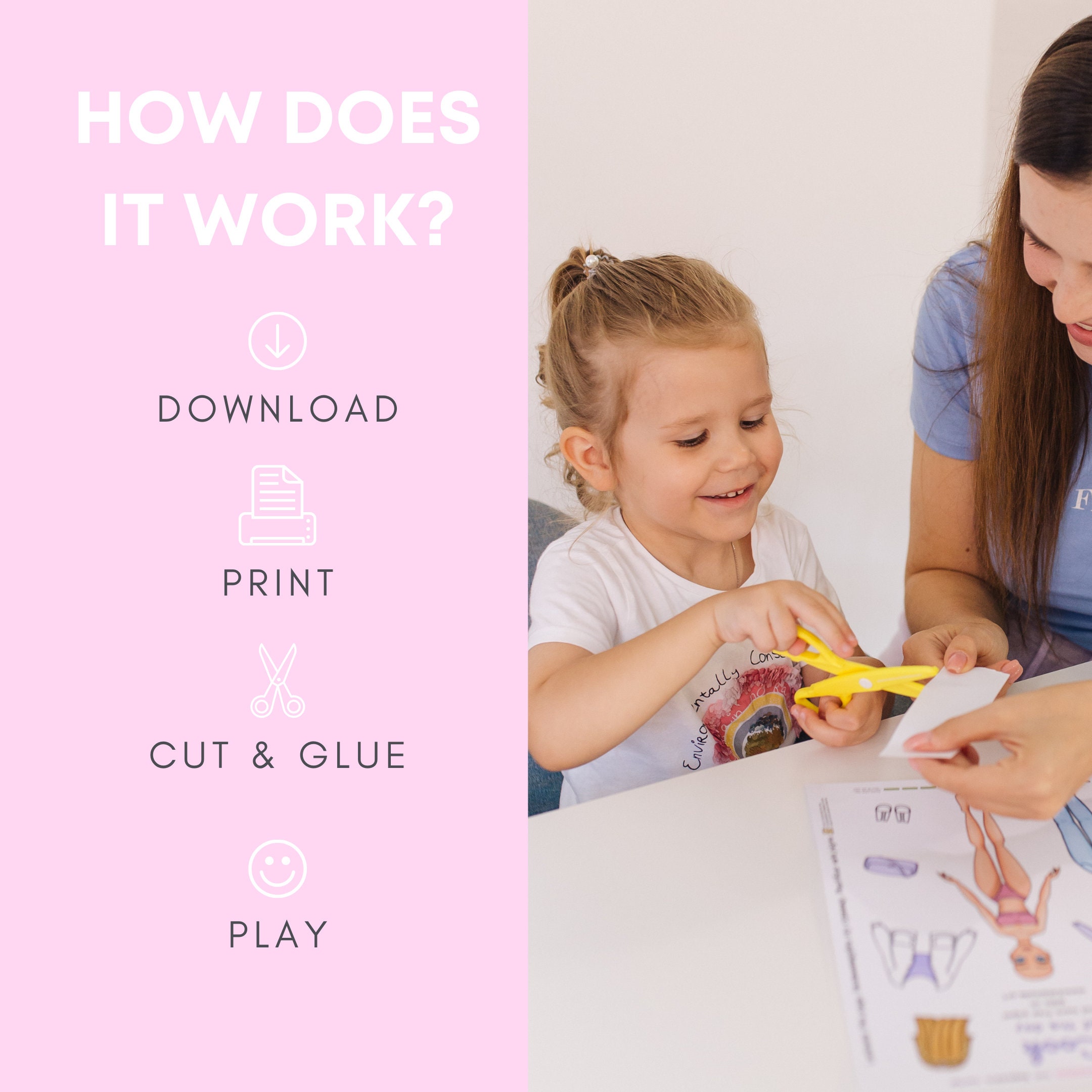 Printable Dollhouse Pop It Activities for Kids DIY Busy Book -  Portugal