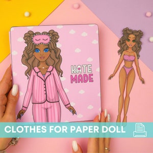 Pink Pajamas Pack for Paper Dolls Printable for Kids