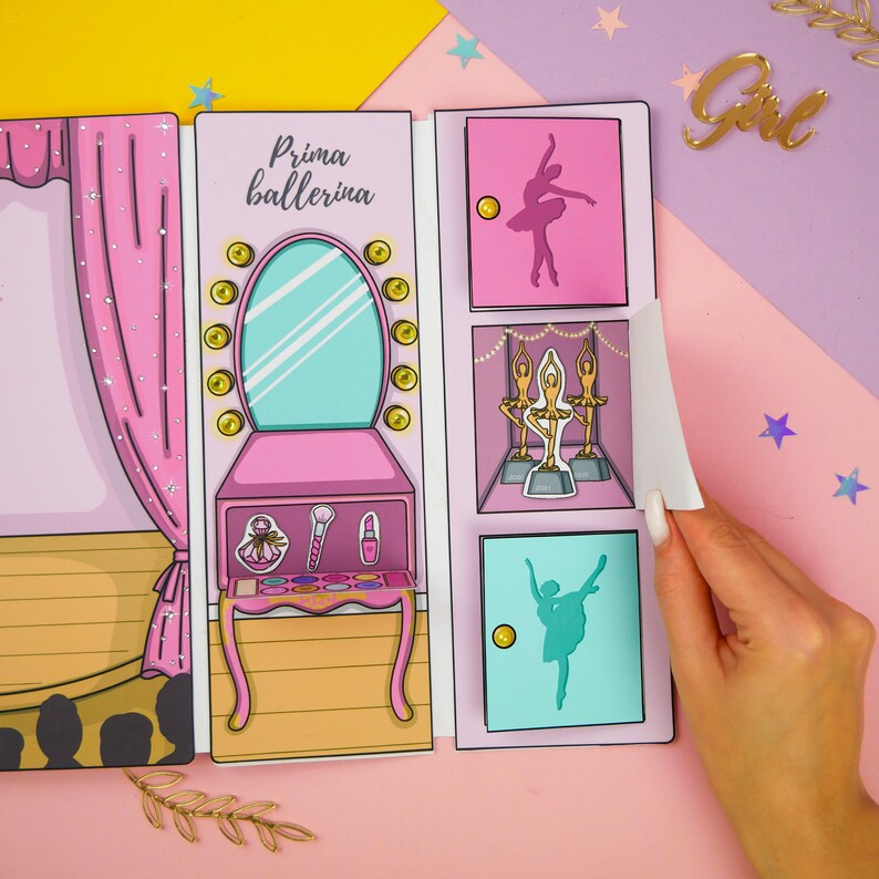 Ballet Stage for Paper Dolls Printable Activities for Kids - Etsy España