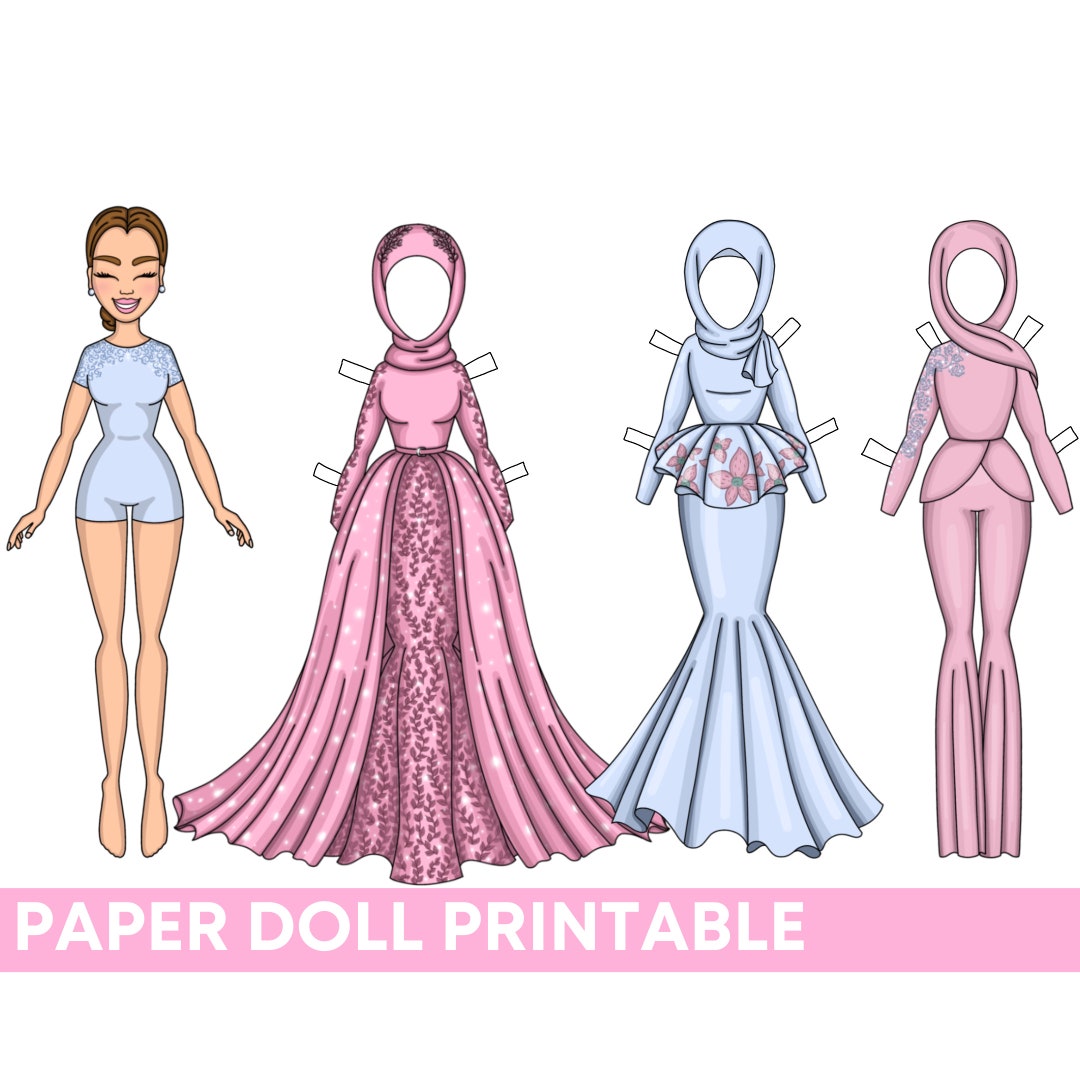 Paper Doll With Clothes Printable DIY Activities for Kids Etsy