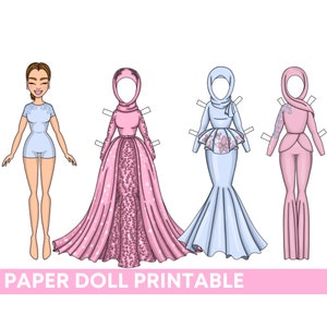 Paper Doll with clothes Printable DIY Activities for Kids image 1