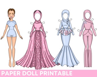 Paper Doll with clothes Printable DIY Activities for Kids