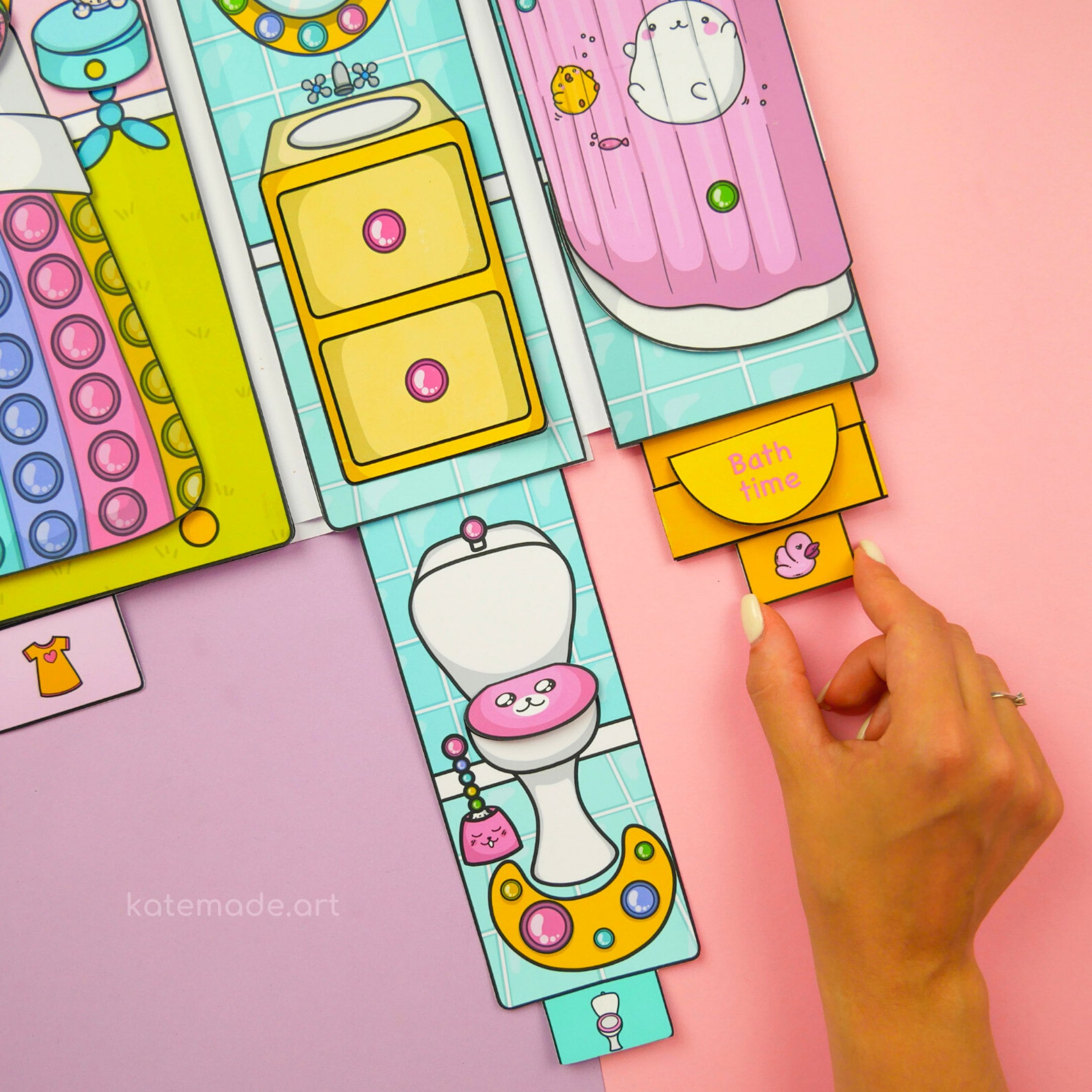 Printable Dollhouse Pop It Activities for Kids DIY Busy Book -  Portugal