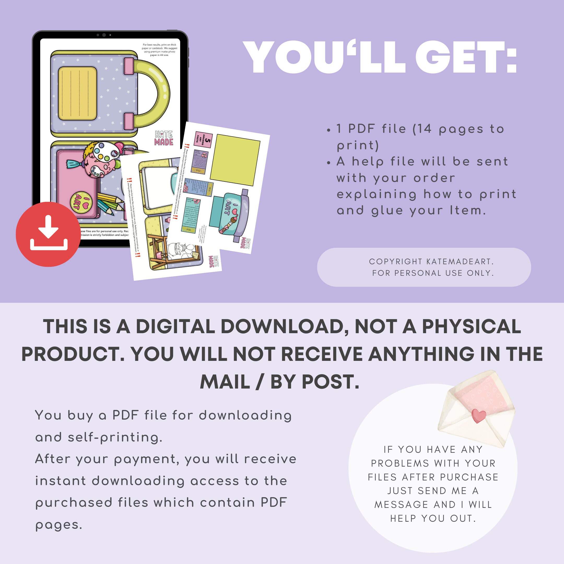 Printable DIY Project Dollhouse Piggy the Artist Activities Etsy UK