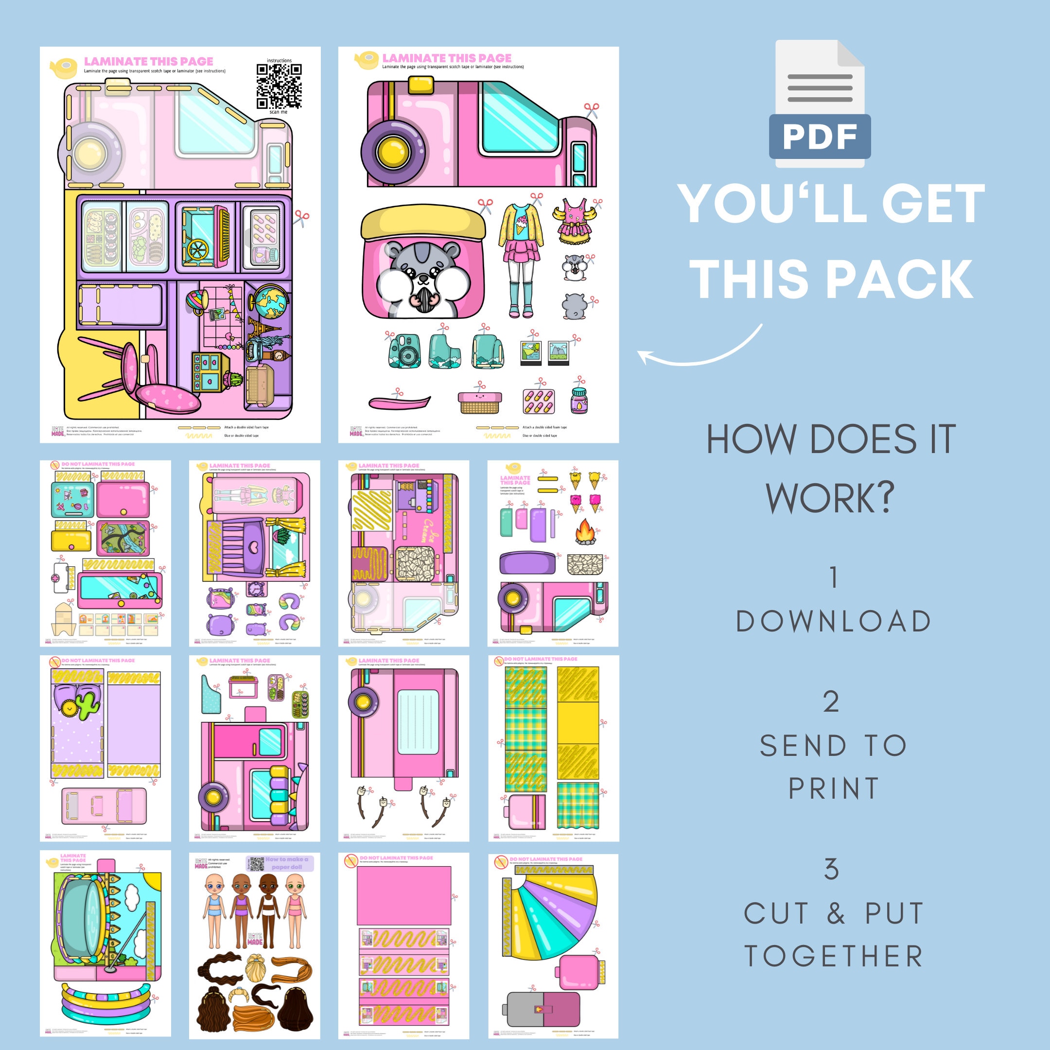 Make a Paper Doll's House - Free Printable - Picklebums