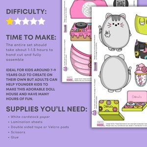 Printable Paper Dollhouse With Cat House Busy Book &amp; Activities for ...