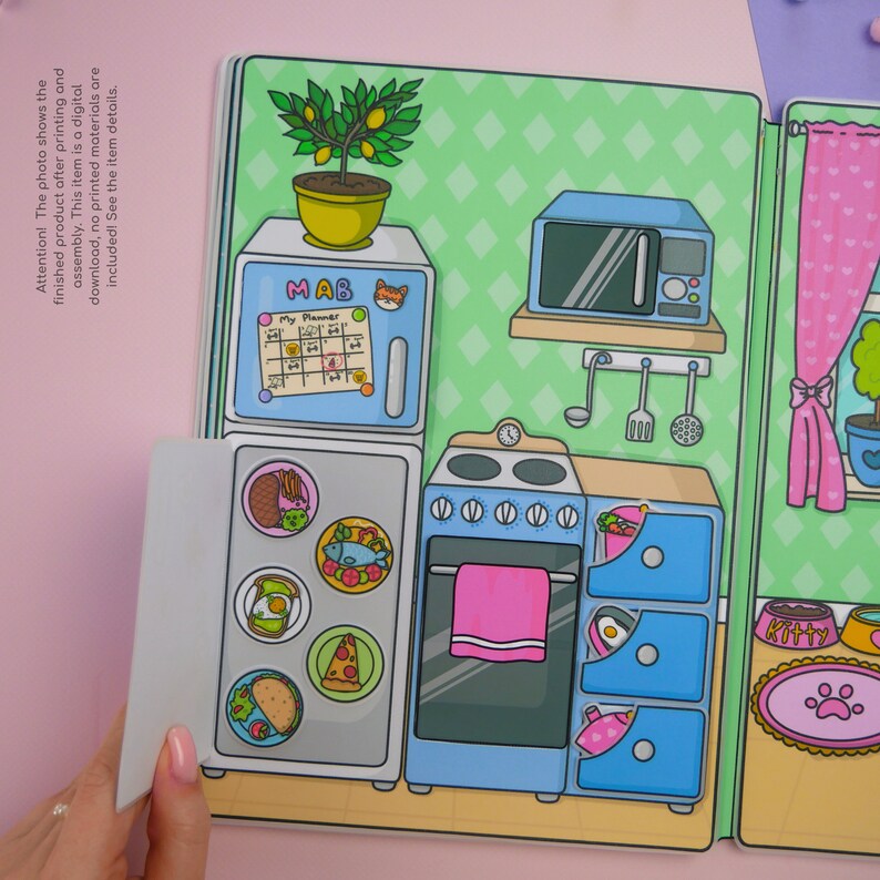 Printable Dollhouse Busy Book & Activities for Kids PDF 画像 7
