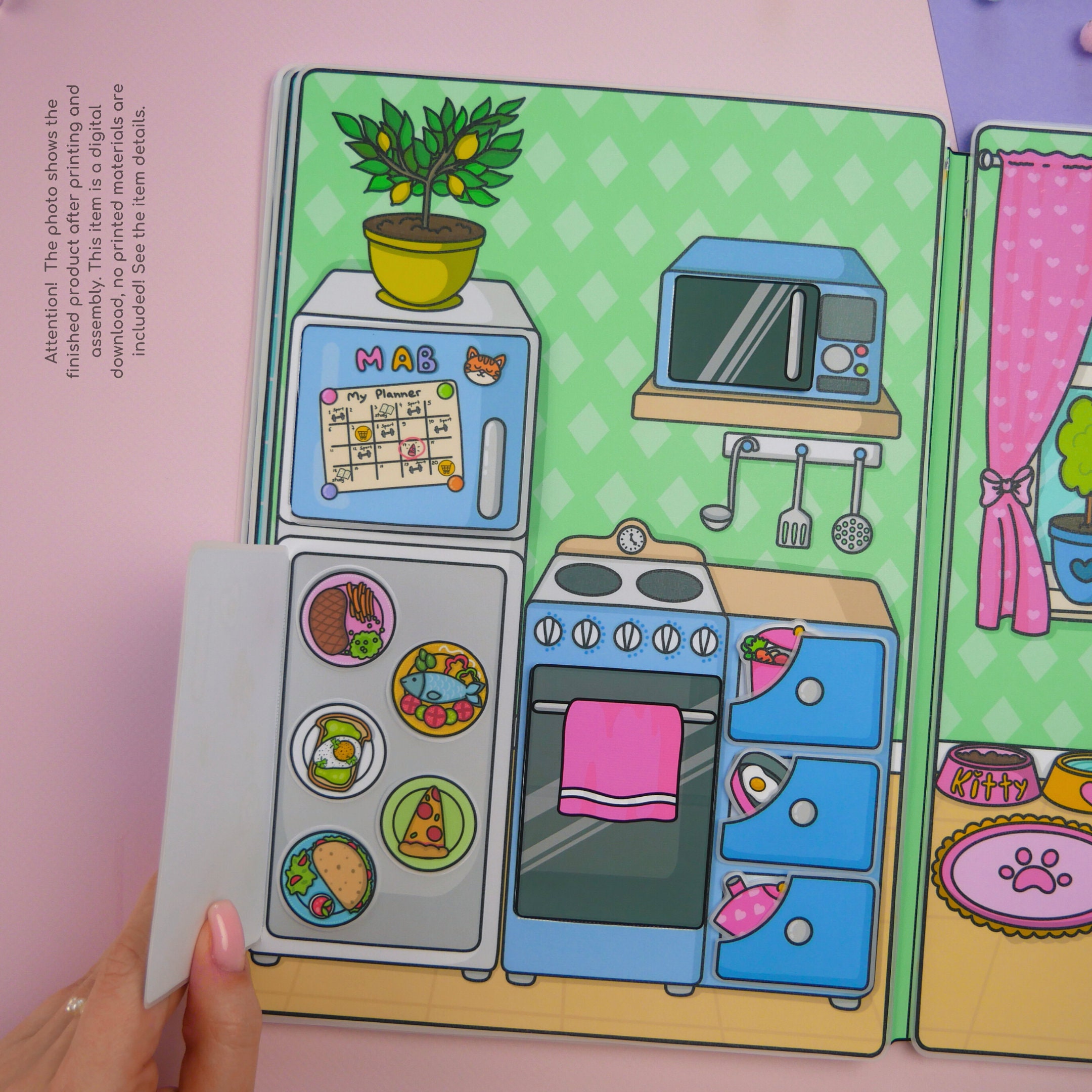 Printable Dollhouse Busy Book & Activities for Kids PDF 