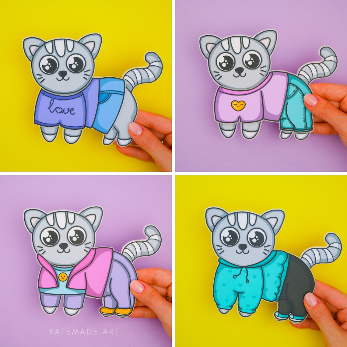 Printable Paper Dollhouse With Cat House Busy Book & | Etsy