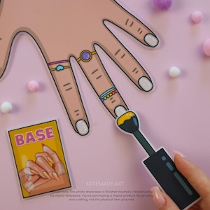 Printable Nail Salon Kit for Girls DIY Instant Download Busy Book Etsy Printable Nail Salon Kit for Girls DIY Instant Download Busy Book Etsy