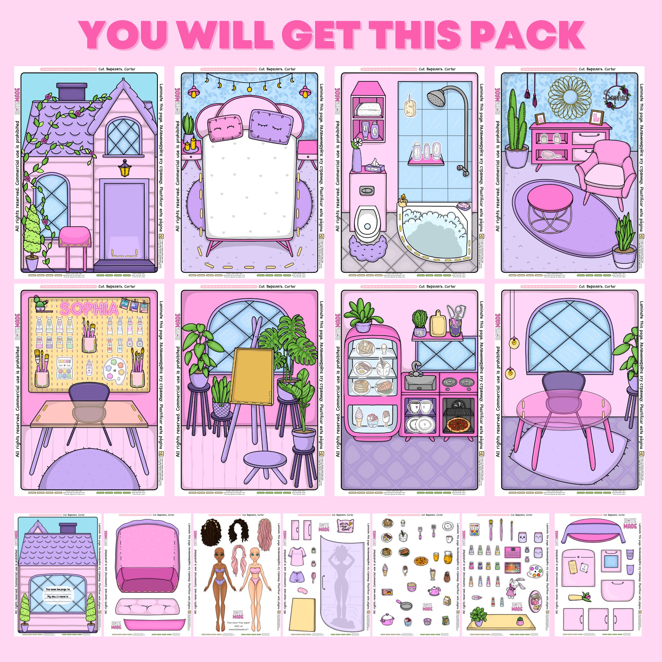 Printable Dollhouse Busy Book Activities For Kids PDF Etsy Australia