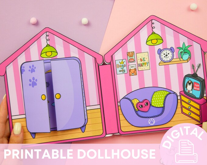 Printable Paper Doghouse Busy Book & Activities for Kids Etsy