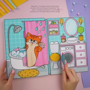 Printable Dollhouse Busy Book & Activities for Kids PDF 画像 5