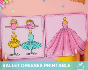 Ballet Dresses for Paper Dolls Printable Activities for Kids