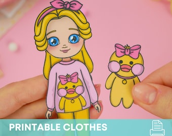 Paper dolls & Clothes set Printable Activities for Kids DIY