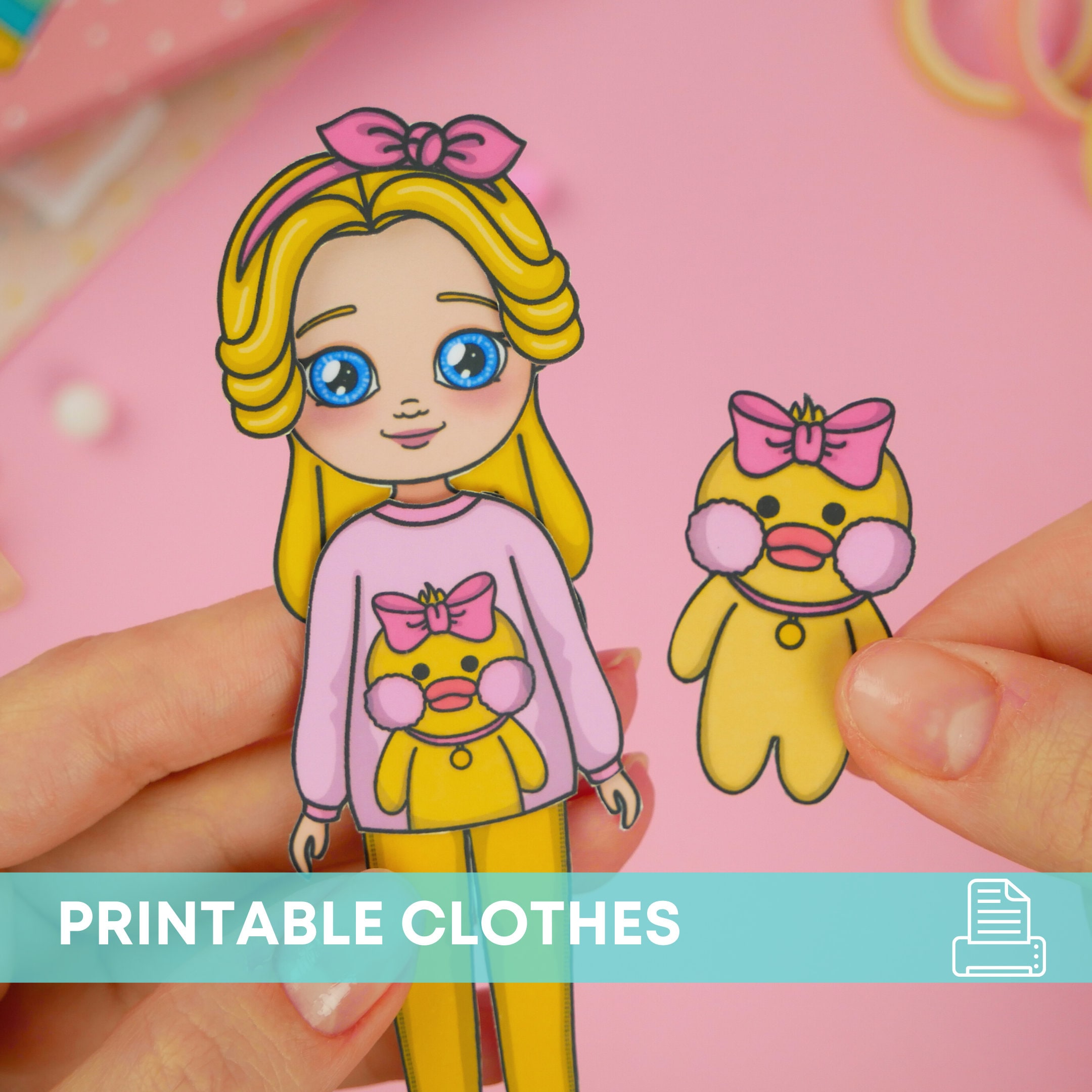 Paper Dolls & Clothes Set Printable Activities for Kids DIY 