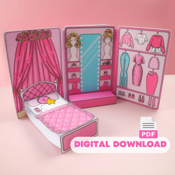 Printable Dollhouse Busy Book & Activities for Kids PDF 