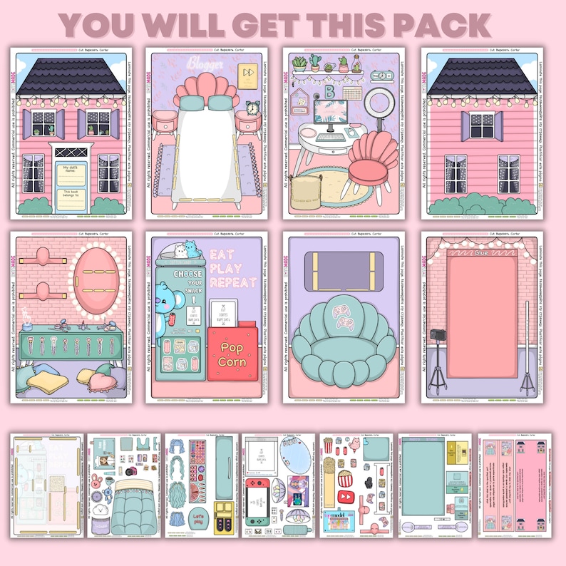 Printable Paper Dollhouse and Paper Dolls Busy Book & Etsy Australia