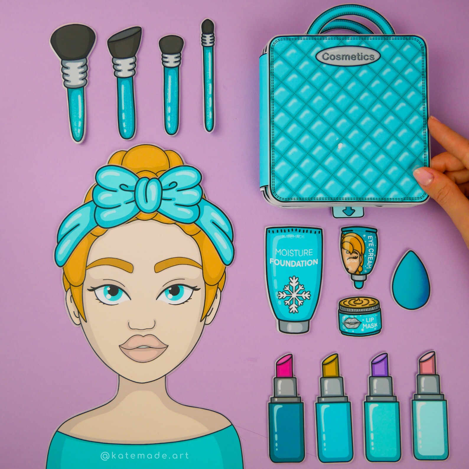 Printable Activities For Kids Toddlers Make Up Kit Busy Book Etsy