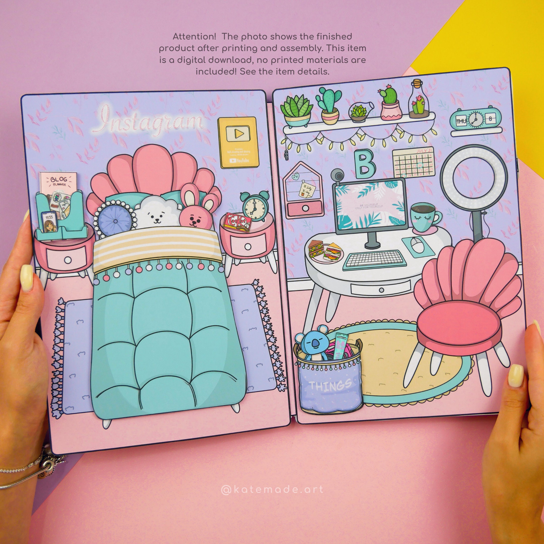 Printable Paper Dollhouse and Paper Dolls Busy Book & 