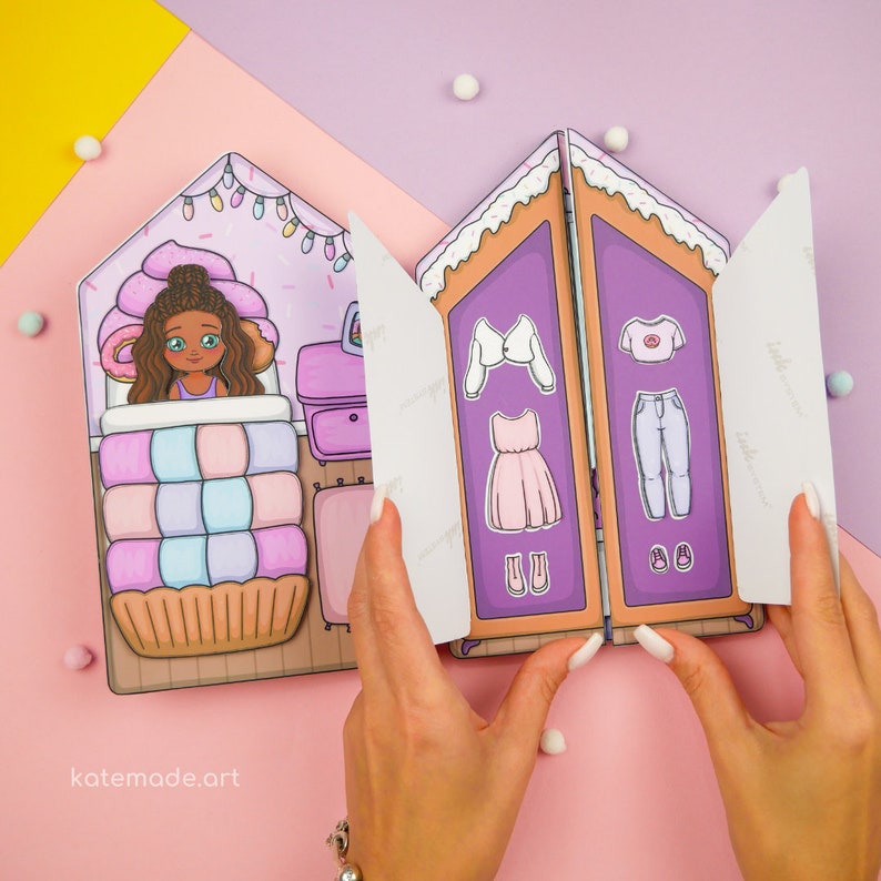 Printable Paper Dollhouse Candy House Busy Book &amp; Activities - Etsy