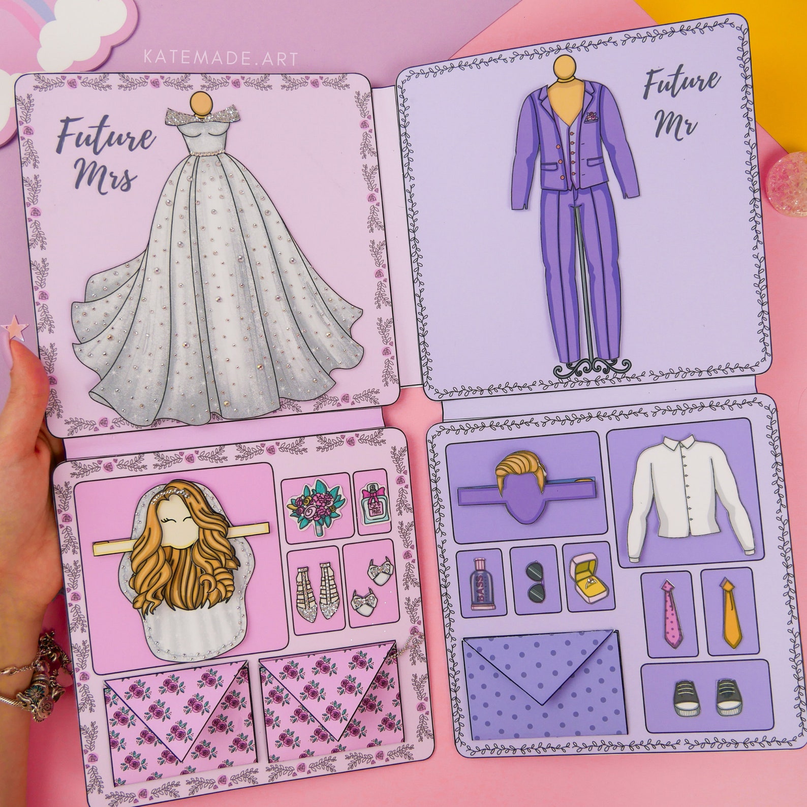 Printable Paper Dolls & Wedding Dresses Activities for Kids Etsy