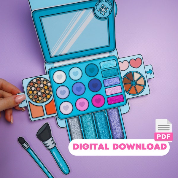 Kit de maquillage imprimable pour les filles DIY Téléchargement instantané Livre occupé