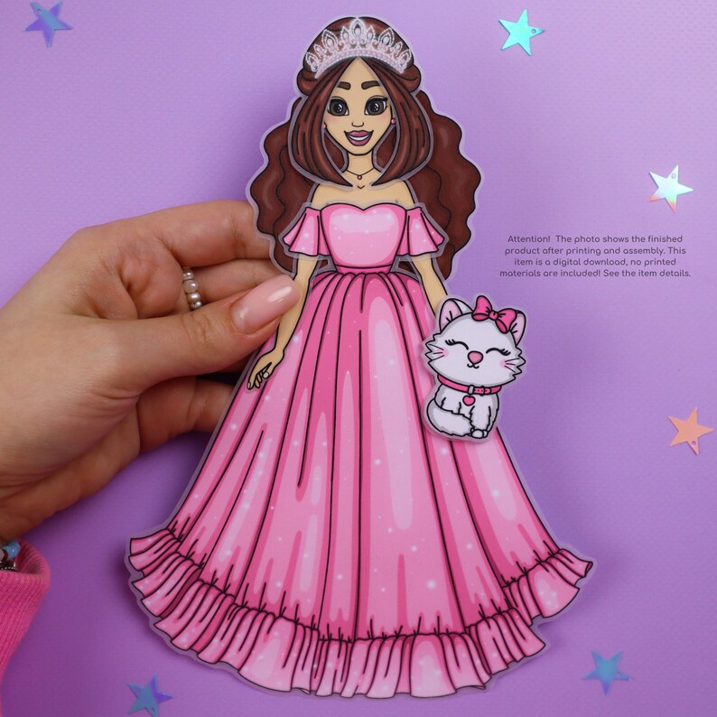 Printable Paper Dolls Dress up Kit Preschool Games Toddler Etsy