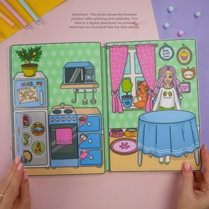 Printable Dollhouse Busy Book & Activities for Kids PDF 画像 6